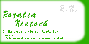 rozalia nietsch business card